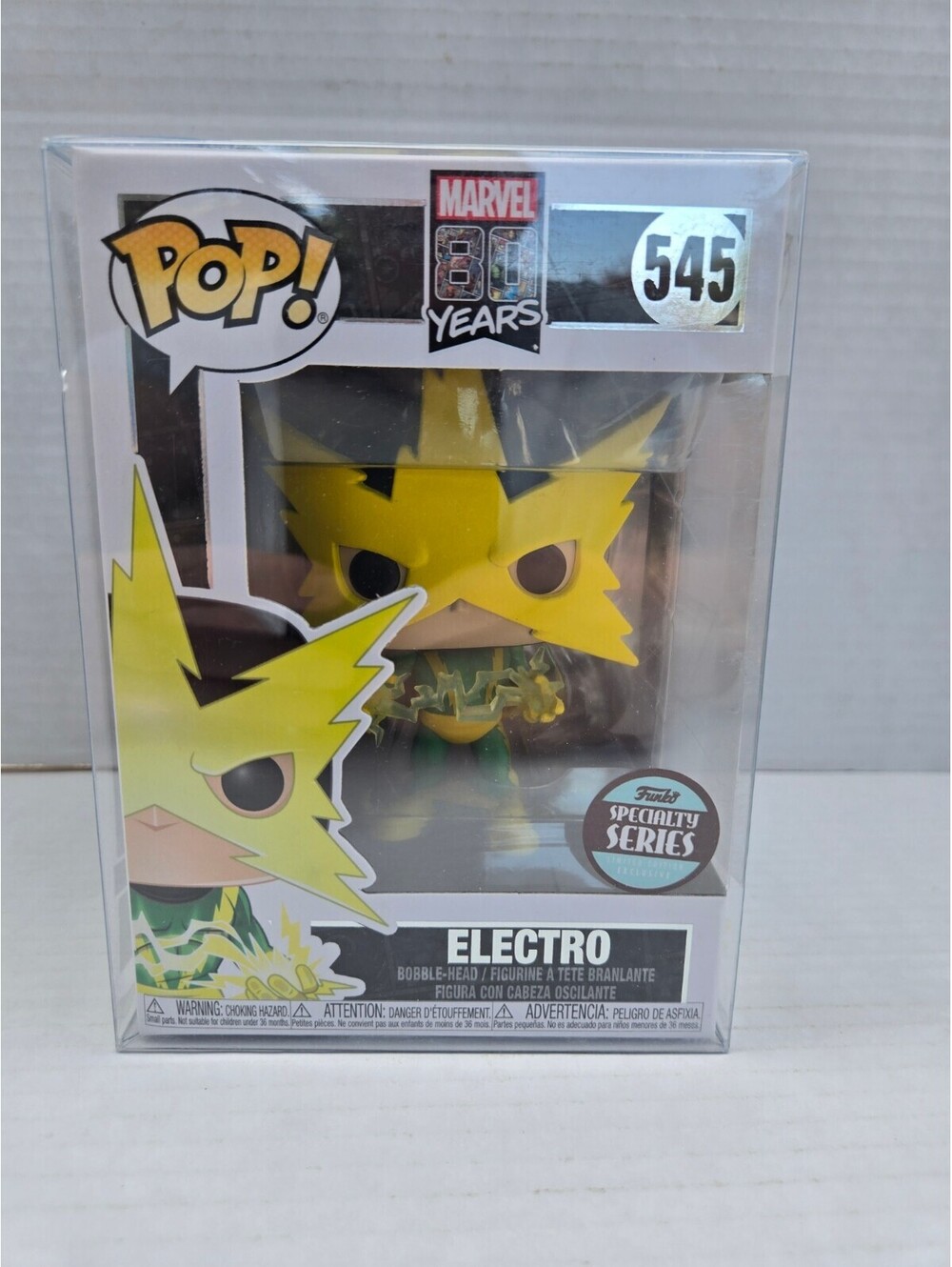 Funko Pop! Marvel Electro #545 Collectible Figure - Very Good Condition